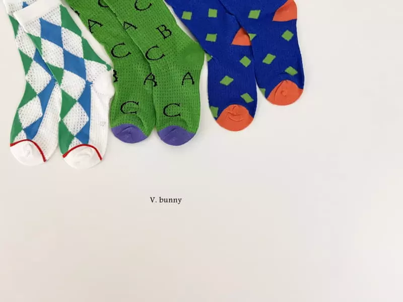 V Bunny - Korean Children Fashion - #magicofchildhood - ABC Socks Set - 9