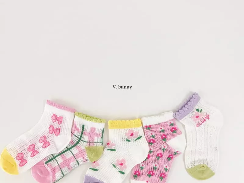 V Bunny - Korean Children Fashion - #minifashionista - Esabel Socks Set