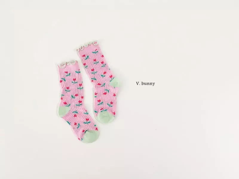 V Bunny - Korean Children Fashion - #minifashionista - Frill Garden Socks Set - 4