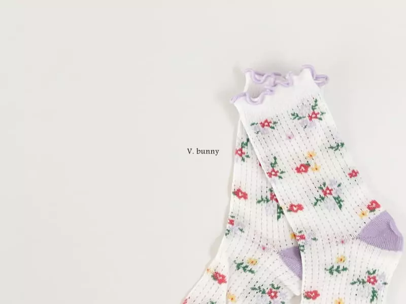 V Bunny - Korean Children Fashion - #stylishchildhood - Frill Garden Socks Set - 7