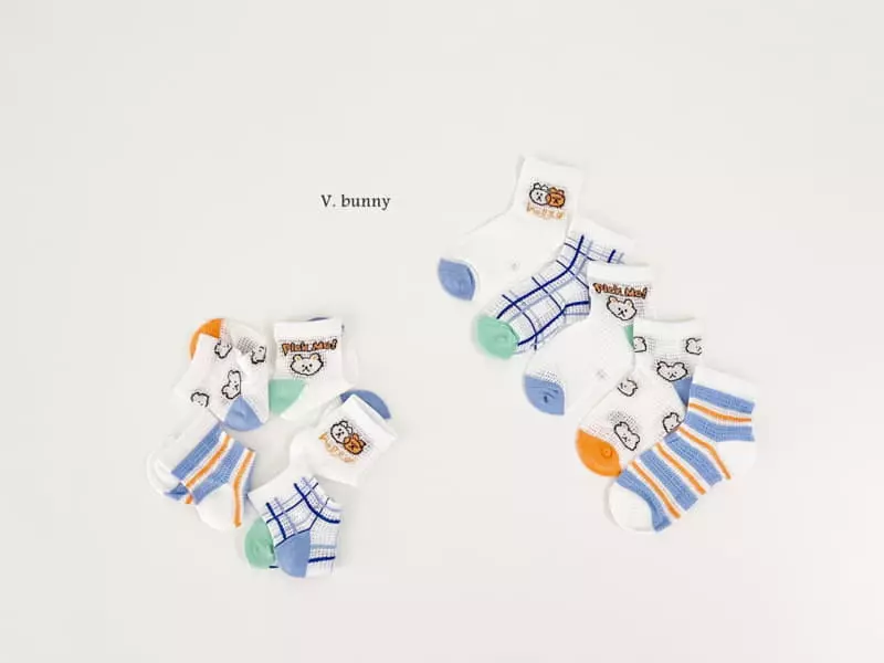 V Bunny - Korean Children Fashion - #stylishchildhood - Tomi Socks Set