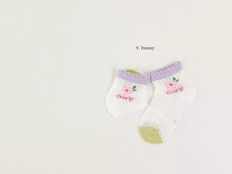 V Bunny - Korean Children Fashion - #todddlerfashion - Esabel Socks Set - 3
