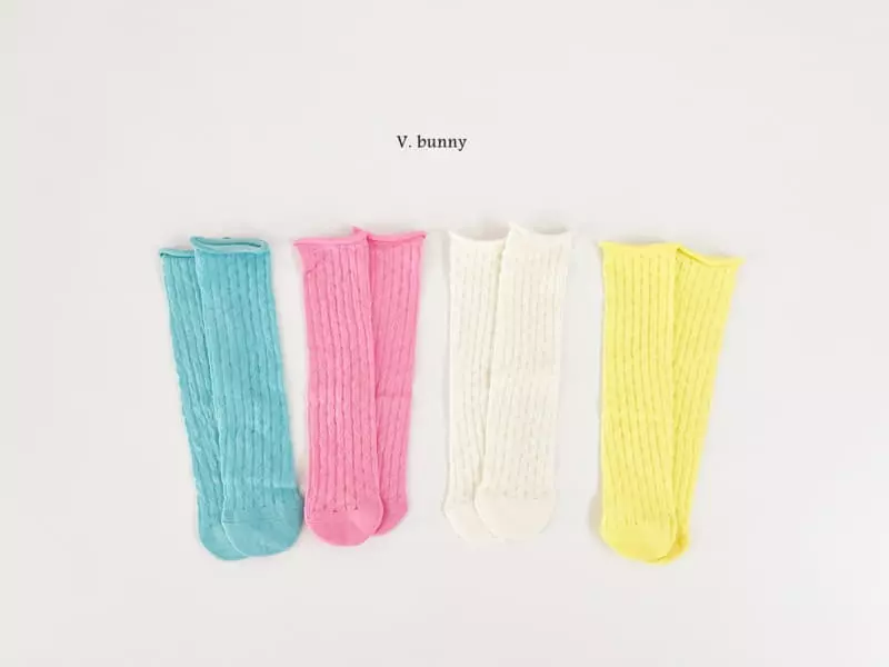 V Bunny - Korean Children Fashion - #todddlerfashion - Twist Socks Set - 2