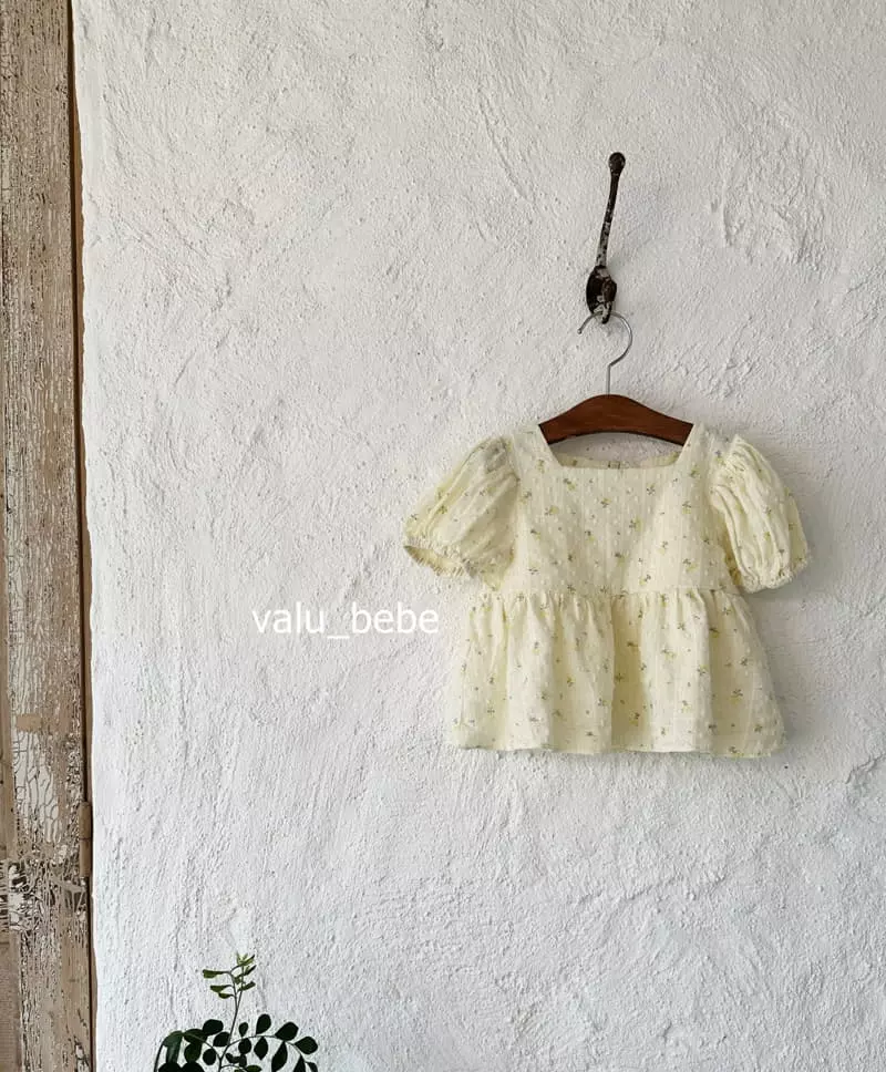 Valu Bebe - Korean Baby Fashion - #babyclothing - Flower Puff Blouse - 2