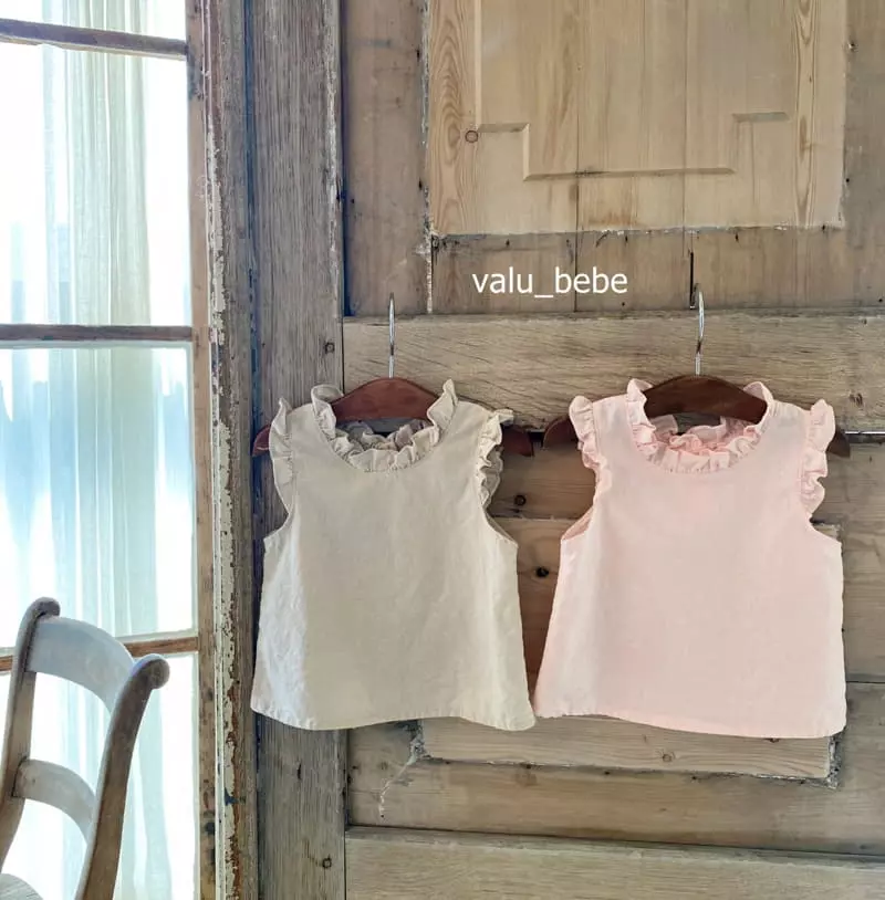 Valu Bebe - Korean Baby Fashion - #babyfever - Linen Frill Blouse - 9