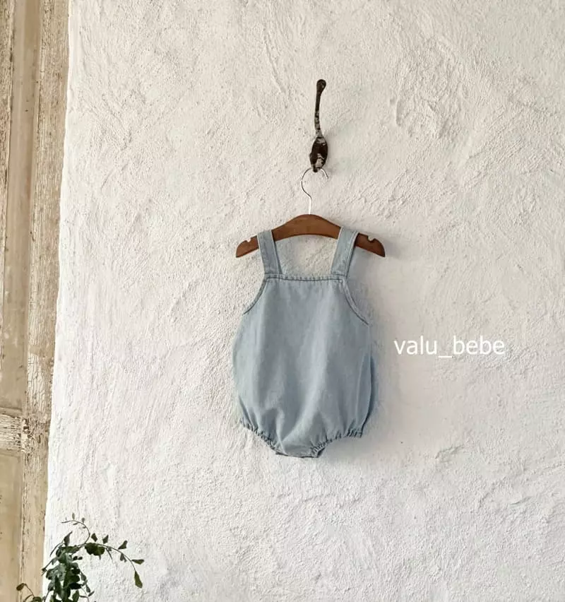 Valu Bebe - Korean Baby Fashion - #babyfever - Denim Dungarees Bodysuit - 5