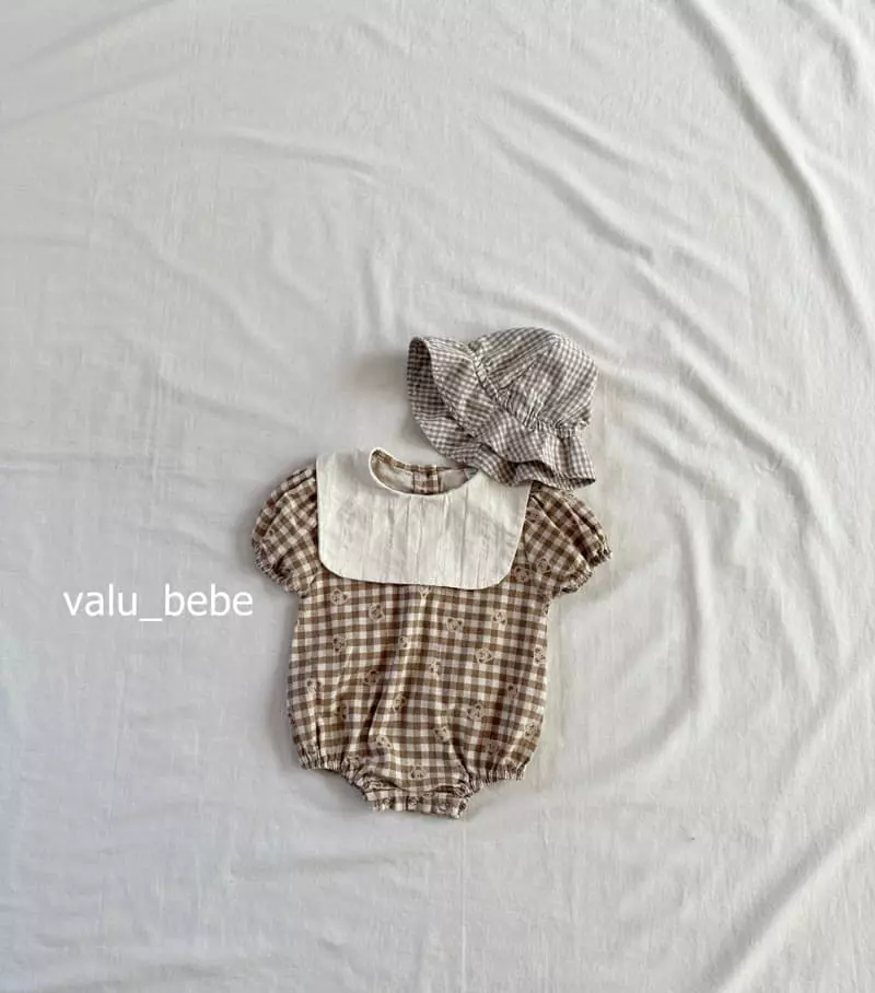 Valu Bebe - Korean Baby Fashion - #babyoutfit - Check Bear Sailor Bodysuit - 8