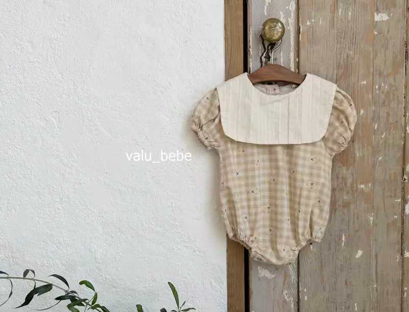 Valu Bebe - Korean Baby Fashion - #babyoutfit - Check Bear Sailor Bodysuit - 9