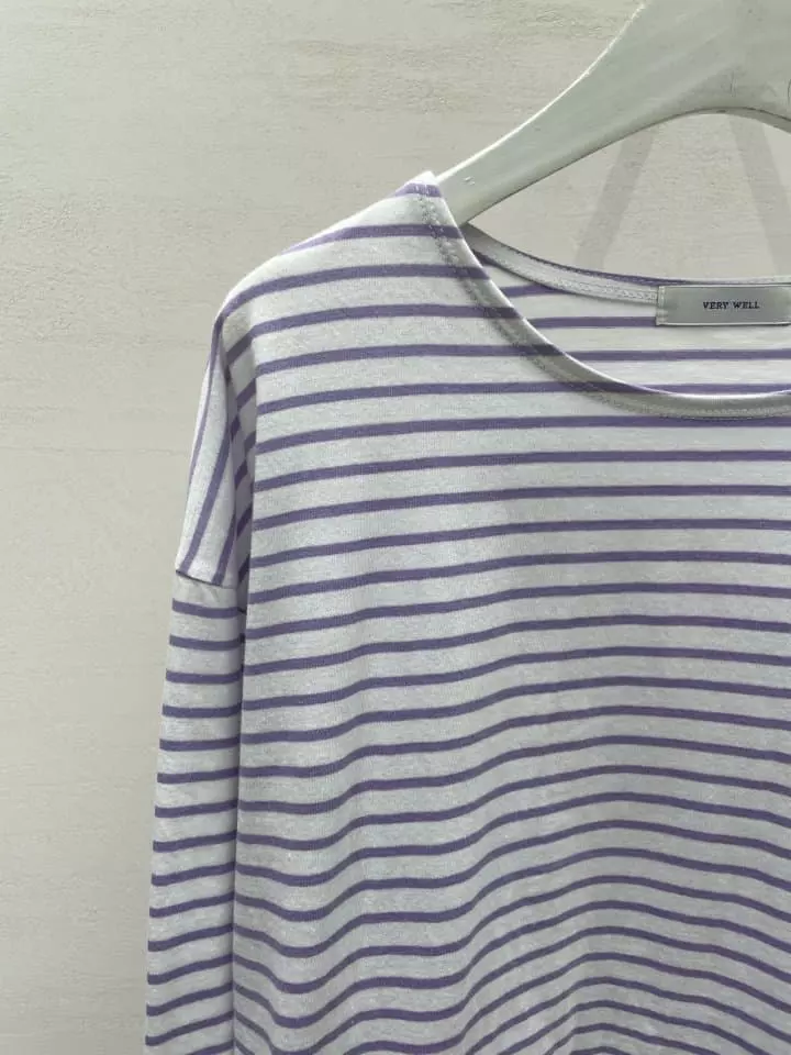 Very - Korean Women Fashion - #momslook - Stripes Sweet Tee - 2