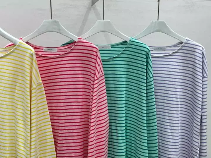 Very - Korean Women Fashion - #womensfashion - Stripes Sweet Tee - 4