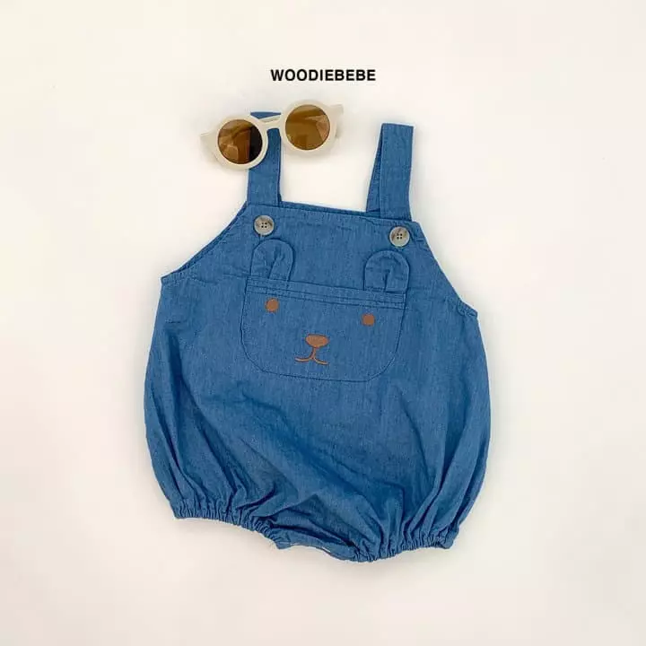 Woodie - Korean Baby Fashion - #babyfashion - Pocket Bear Bodysuit - 3