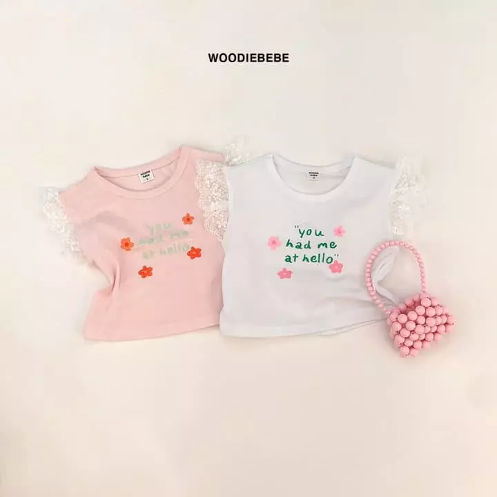 Woodie - Korean Children Fashion - #childofig - Hello Frill Tee - 7