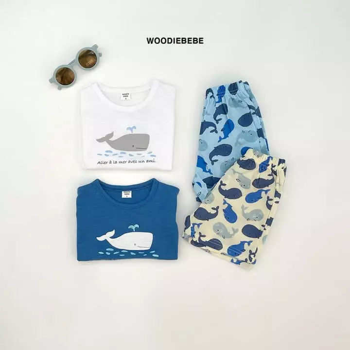 Woodie - Korean Children Fashion - #childofig - Dolphin Top Bottom Set - 7