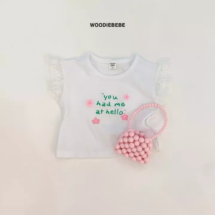 Woodie - Korean Children Fashion - #designkidswear - Hello Frill Tee - 9