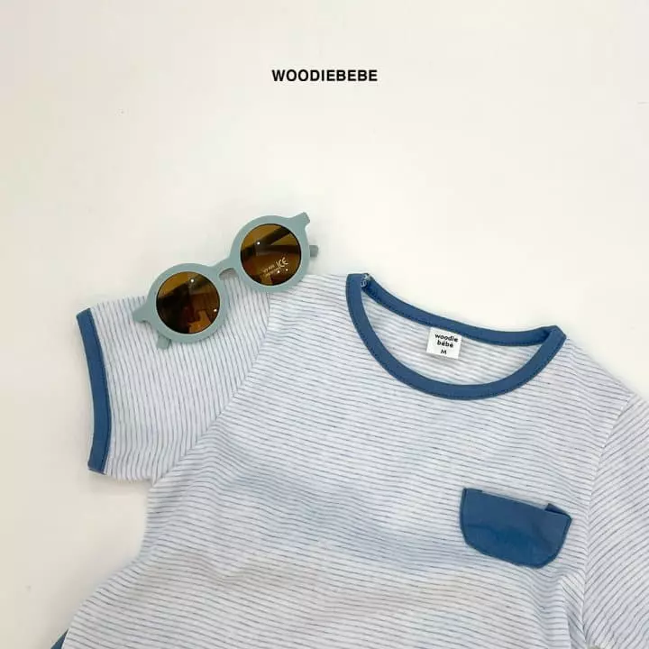 Woodie - Korean Children Fashion - #designkidswear - Pocket Top Bottom Set - 2