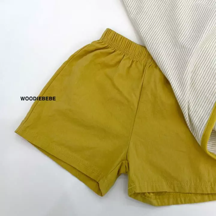 Woodie - Korean Children Fashion - #kidsshorts - Pocket Top Bottom Set - 5