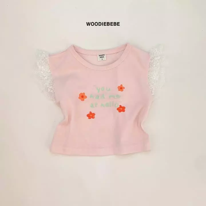 Woodie - Korean Children Fashion - #magicofchildhood - Hello Frill Tee