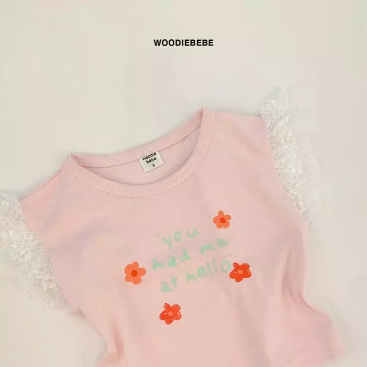 Woodie - Korean Children Fashion - #minifashionista - Hello Frill Tee - 2