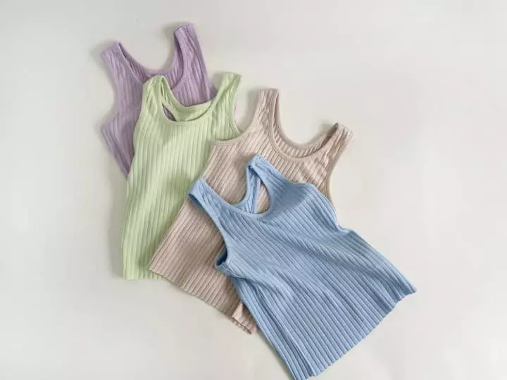 Yerooyena - Korean Children Fashion - #kidsstore - Creamy Mango Sleeveless - 2