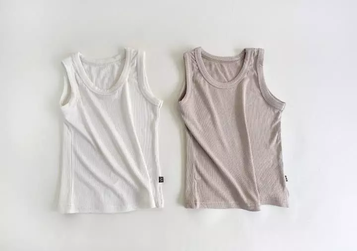 Yerooyena - Korean Children Fashion - #toddlerclothing - Banana Rib Sleeveless - 5