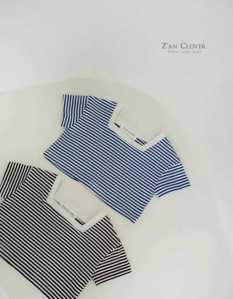 Zan Clover - Korean Children Fashion - #childofig - Marine Short Tee - 9