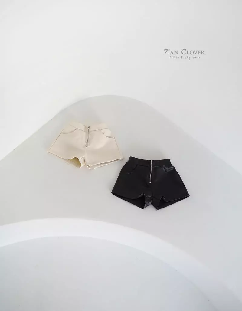 Zan Clover - Korean Children Fashion - #childrensboutique - Leather Shorts - 9