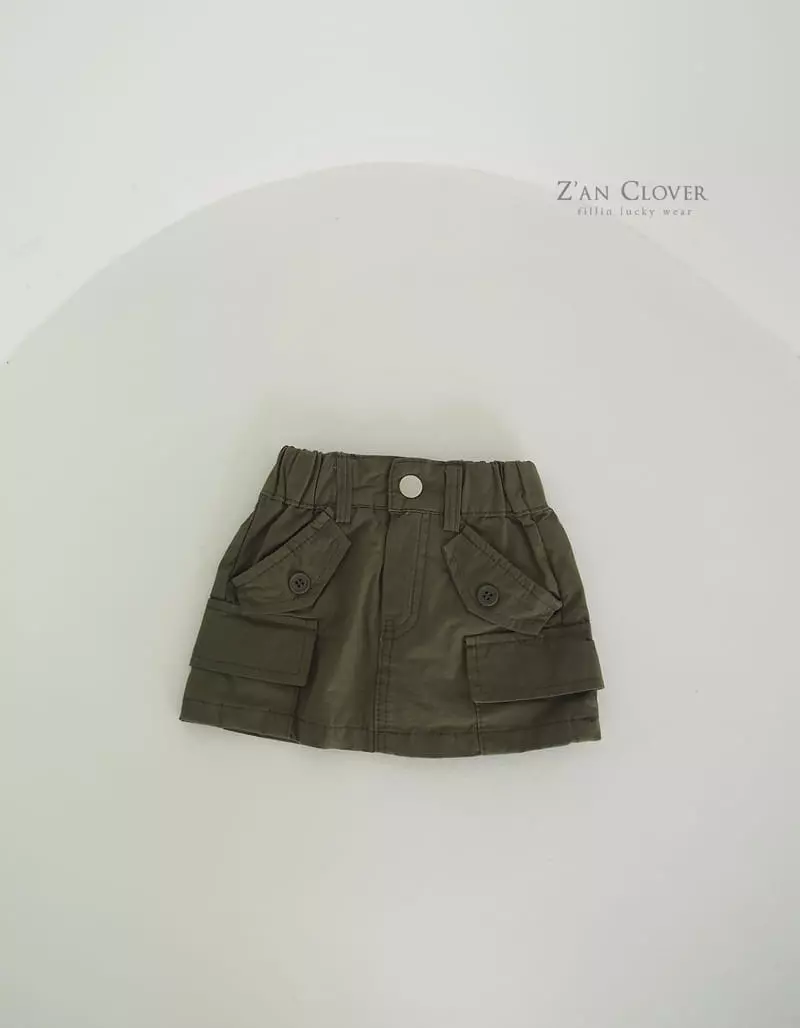 Zan Clover - Korean Children Fashion - #childofig - Cargo Mini Skirt - 4