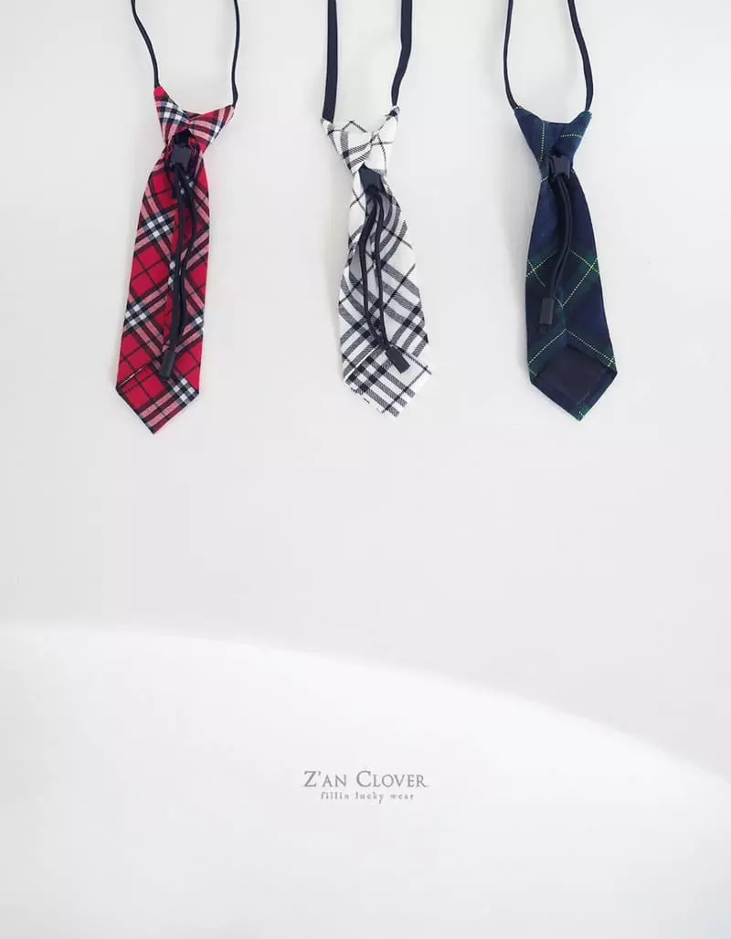 Zan Clover - Korean Children Fashion - #childrensboutique - Check Short Tie - 2