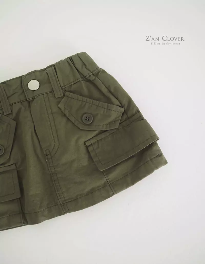 Zan Clover - Korean Children Fashion - #designkidswear - Cargo Mini Skirt - 5