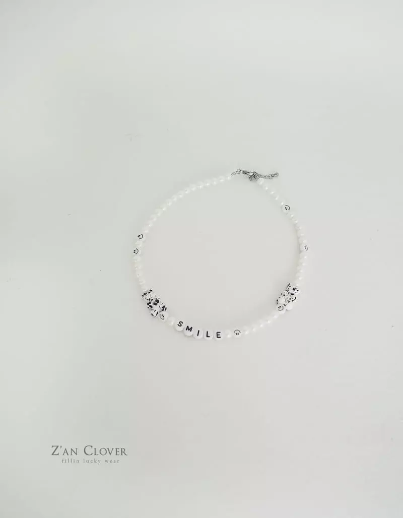 Zan Clover - Korean Children Fashion - #childrensboutique - Smile Necklace - 4