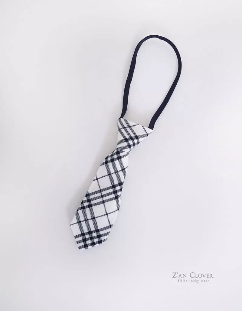 Zan Clover - Korean Children Fashion - #designkidswear - Check Short Tie - 3