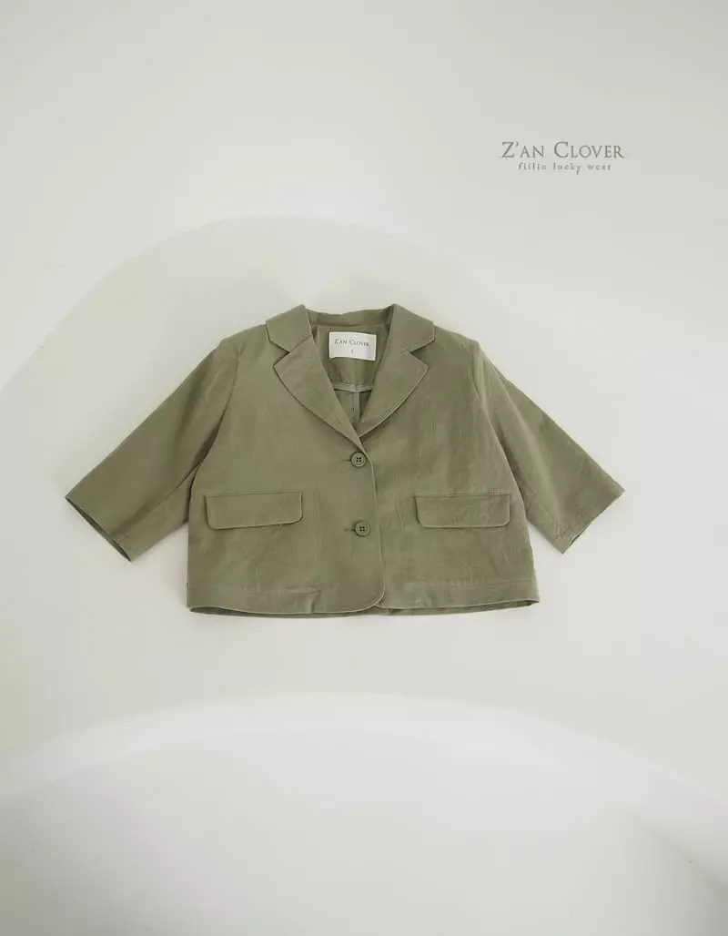 Zan Clover - Korean Children Fashion - #designkidswear - Overfit Linen Jacket
