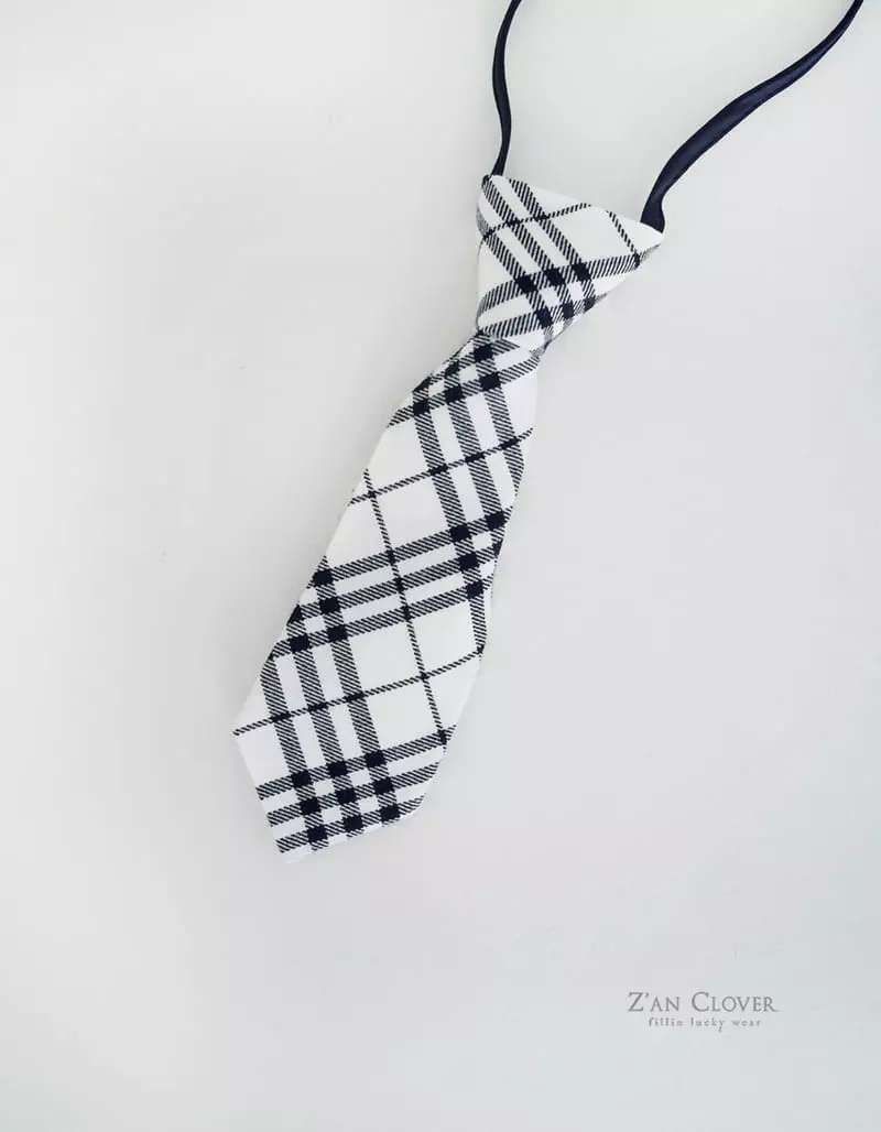 Zan Clover - Korean Children Fashion - #designkidswear - Check Short Tie - 4