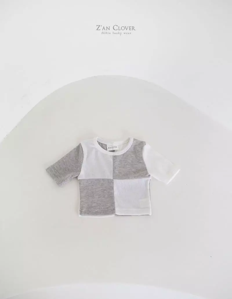 Zan Clover - Korean Children Fashion - #kidsstore - Block Tee - 2