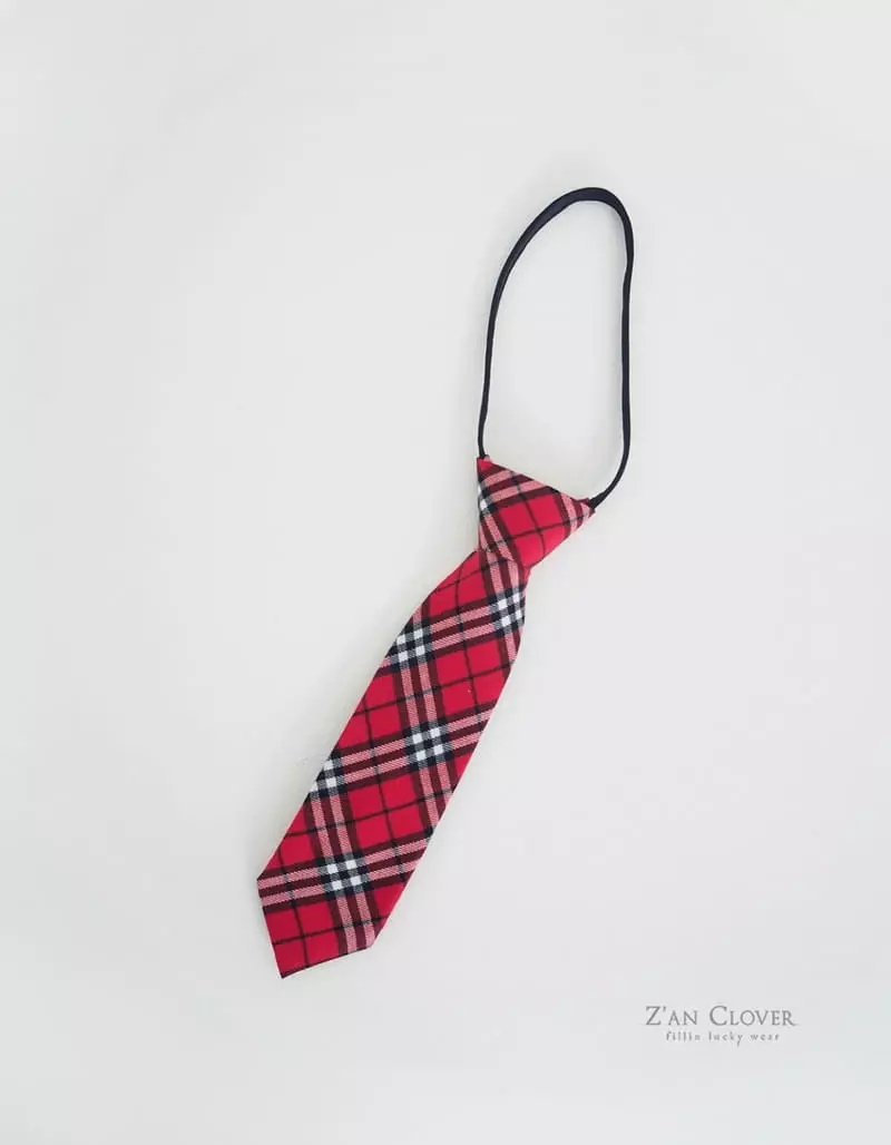 Zan Clover - Korean Children Fashion - #kidsstore - Check Short Tie - 7