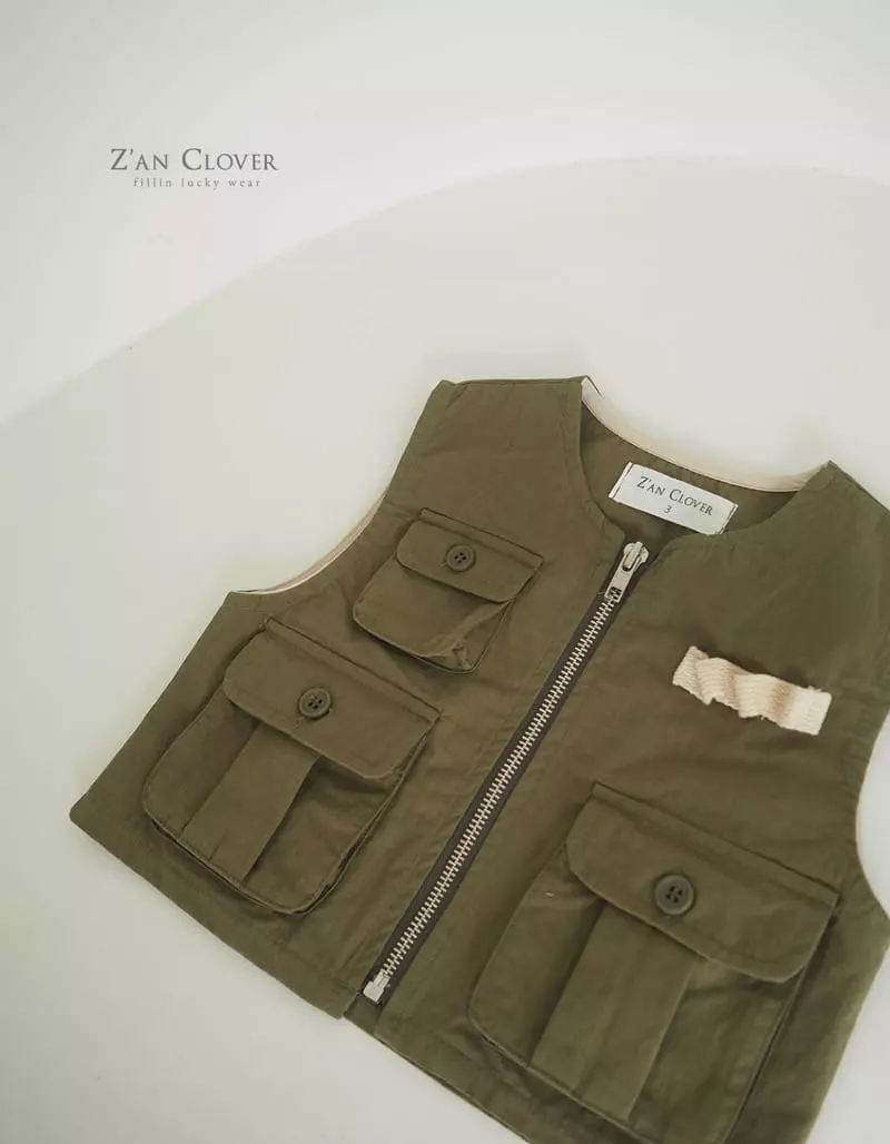 Zan Clover - Korean Children Fashion - #littlefashionista - Cargo Vest - 4