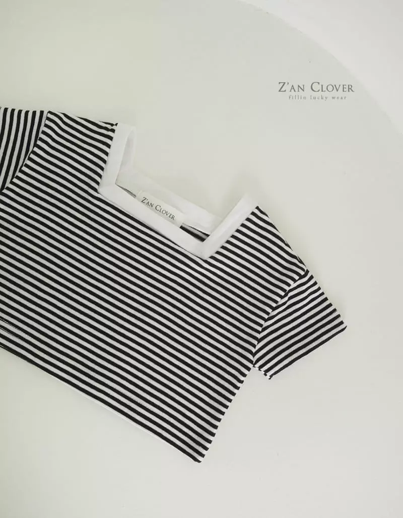 Zan Clover - Korean Children Fashion - #toddlerclothing - Marine Short Tee - 7