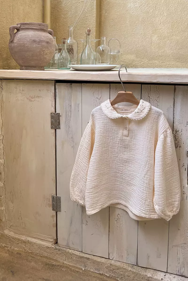 a-Market - Korean Children Fashion - #childofig - Embrodiery Collar Blouse
