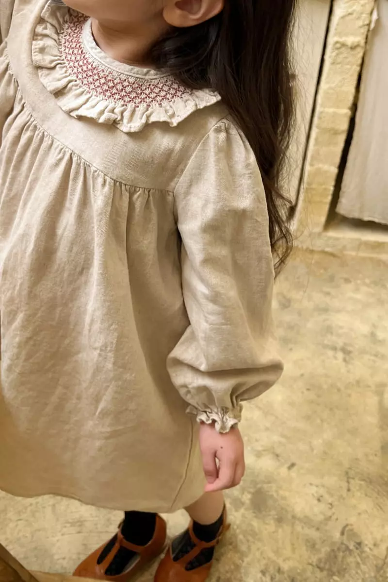 a-Market - Korean Children Fashion - #childofig - Half Smocked One-piece - 7
