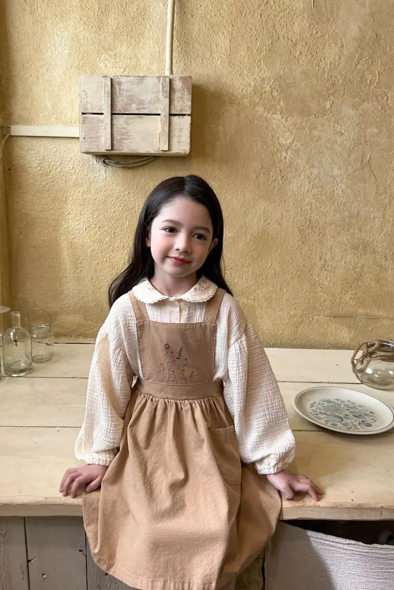 a-Market - Korean Children Fashion - #childrensboutique - Embrodiery Collar Blouse - 2