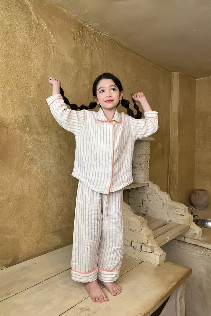 a-Market - Korean Children Fashion - #discoveringself - Stripes Pajama - 2