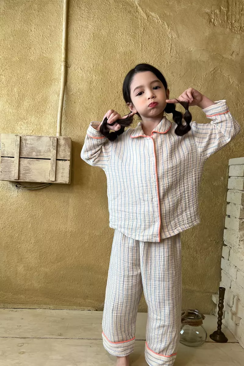 a-Market - Korean Children Fashion - #littlefashionista - Stripes Pajama - 8