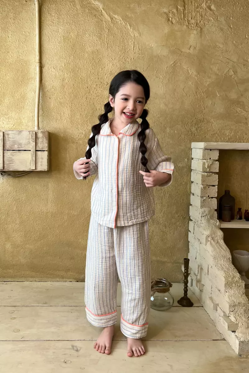 a-Market - Korean Children Fashion - #minifashionista - Stripes Pajama - 10