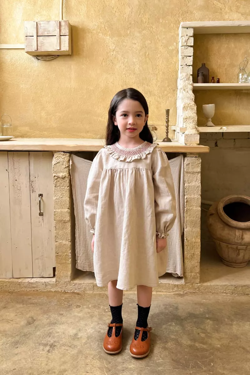 a-Market - Korean Children Fashion - #magicofchildhood - Half Smocked One-piece - 4