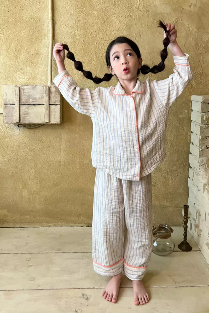 a-Market - Korean Children Fashion - #prettylittlegirls - Stripes Pajama - 11