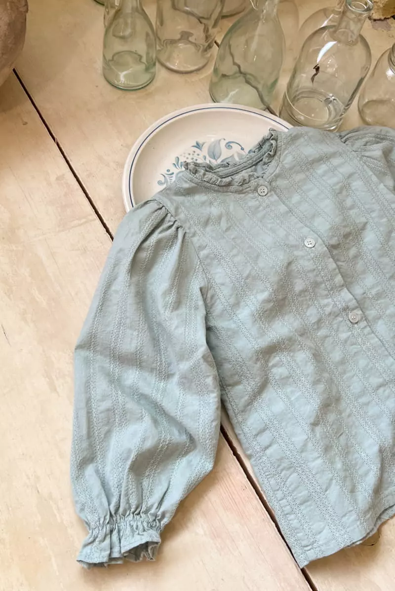 a-Market - Korean Children Fashion - #stylishchildhood - Mint Blouse