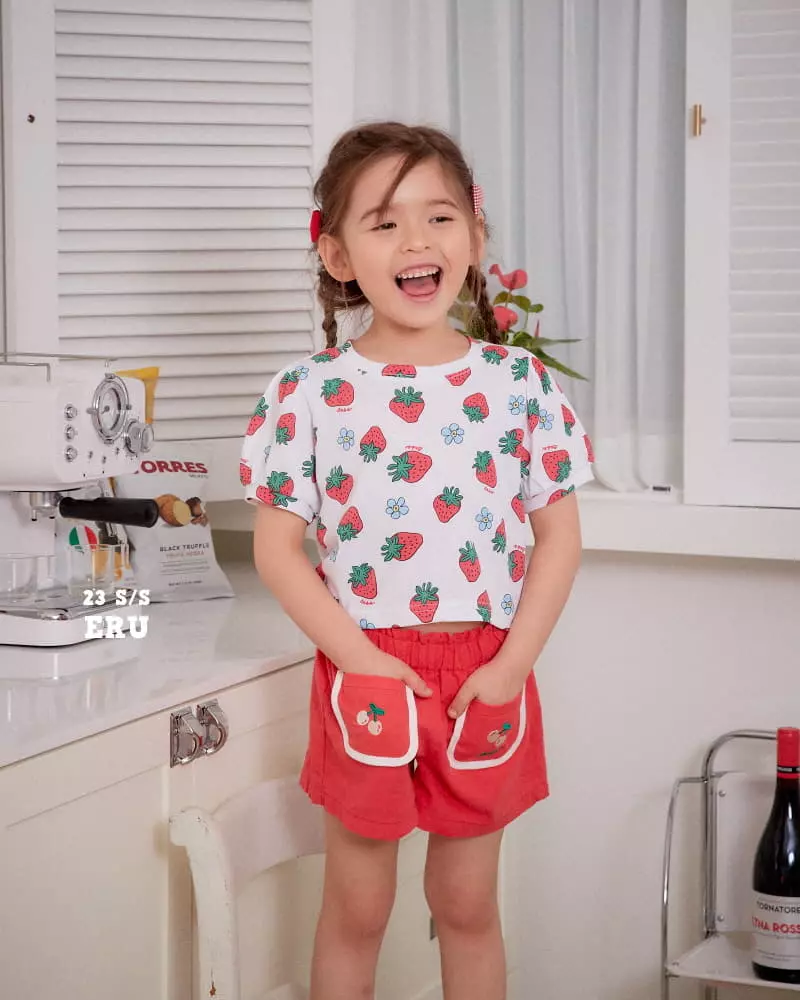 e.ru - Korean Children Fashion - #magicofchildhood - Berry Crop Tee - 7