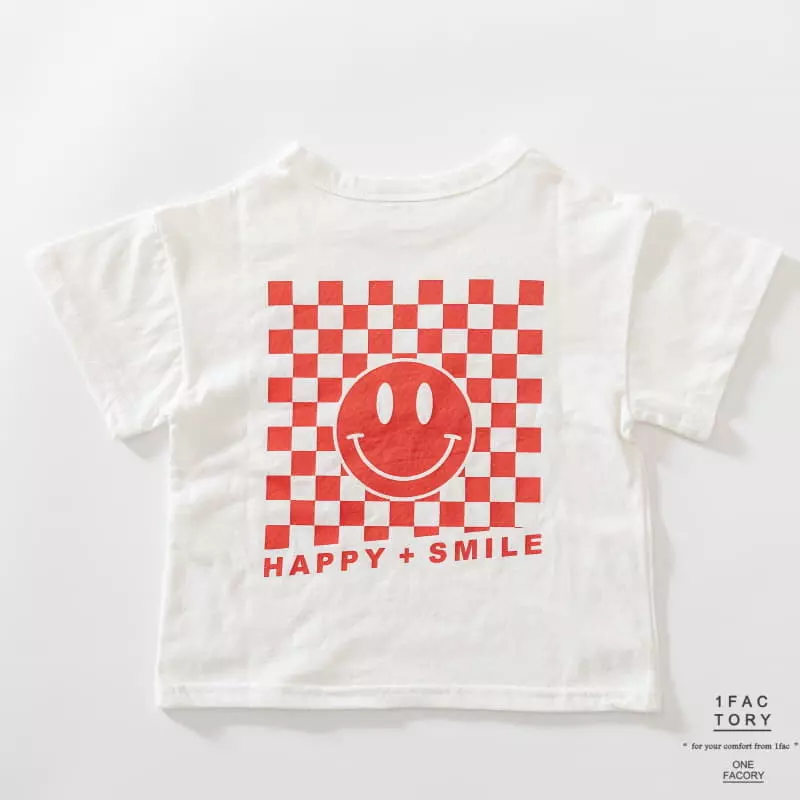 1 Fac - Korean Children Fashion - #childofig - Smile Check Tee - 11