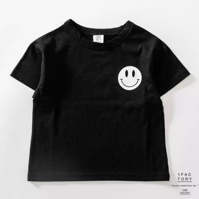 1 Fac - Korean Children Fashion - #fashionkids - Smile Check Tee