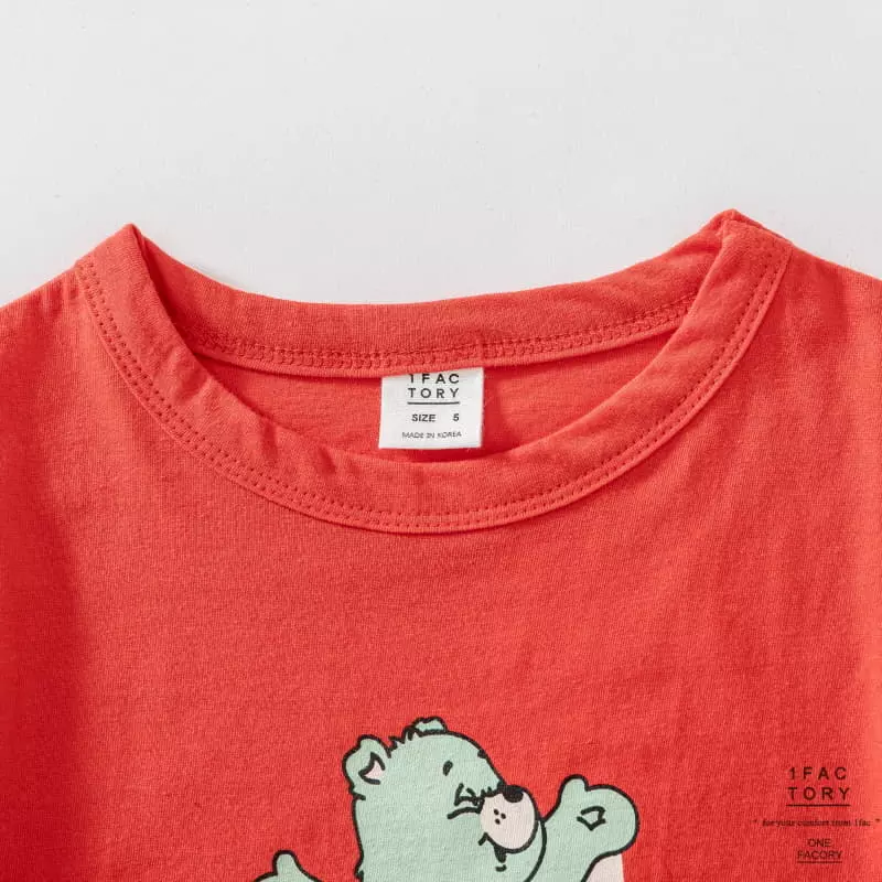 1 Fac - Korean Children Fashion - #kidsshorts - Ice Cream Bear tee - 9